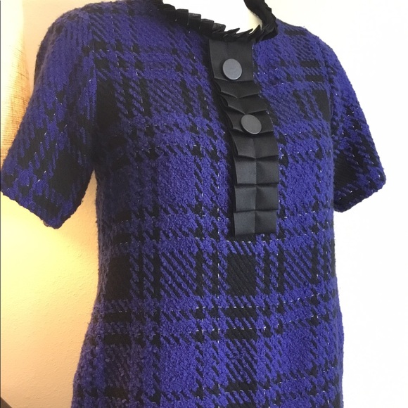 Elise sweater tweed tunic ruffle dress - Picture 2 of 8